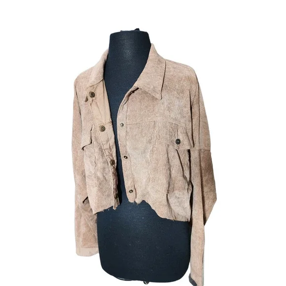 BBJ Oversized Corduroy jacket high low XL - Picture 2 of 6